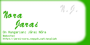 nora jarai business card